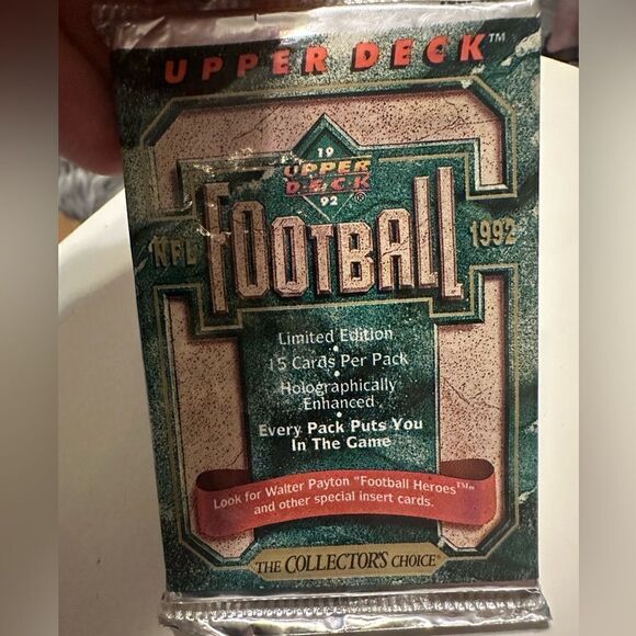 1992 UPPER DECK National Football League (NFL). 15cards per pack - Picture 3 of 3